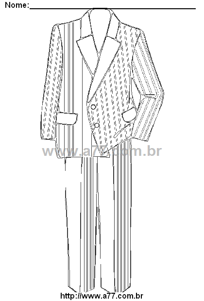Desenho Para Colorir Roupa de Criança
