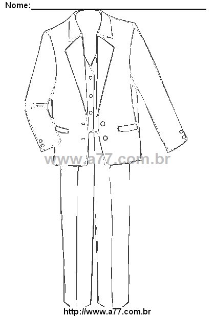 Desenho Para Colorir Roupa Infantil
