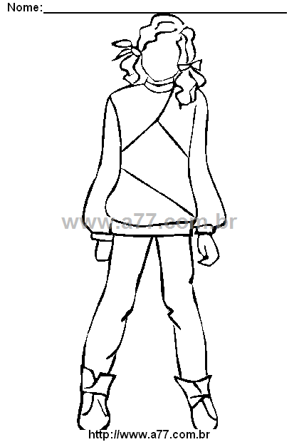 Desenho Para Colorir Moda