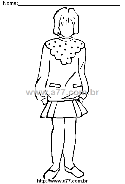 Desenho Para Colorir Roupa