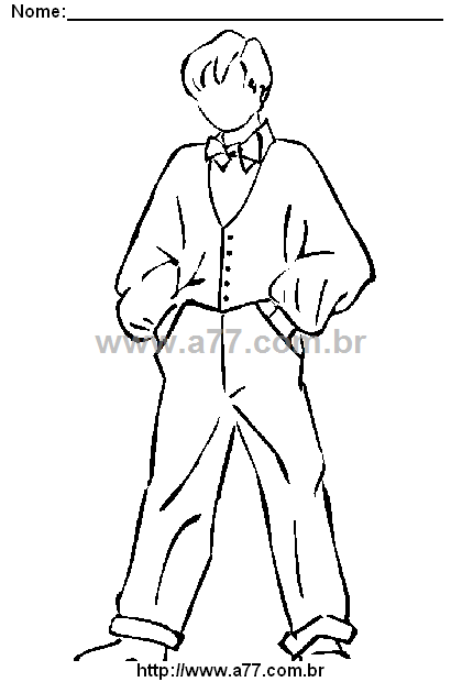 Desenho Para Colorir Vestimenta