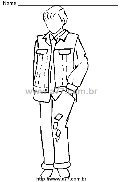Desenho Para Colorir Roupa, Vestimenta