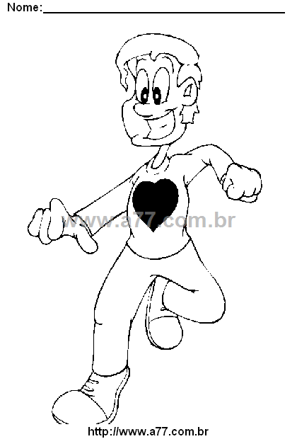 Desenho Para Colorir Vida Saudável