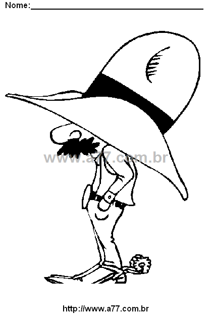Desenho Para Colorir Cowboy