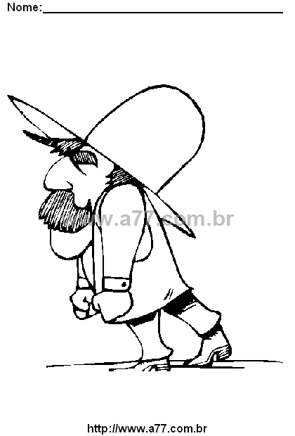 Desenho Para Colorir Cowboy
