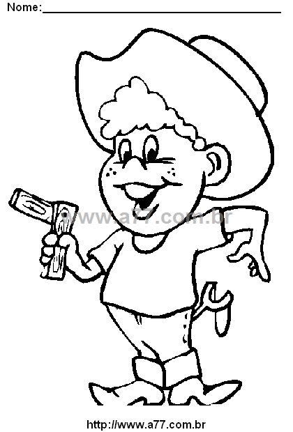 Desenho Para Colorir Velho Oeste