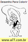Desenho Para Colorir Cowboy