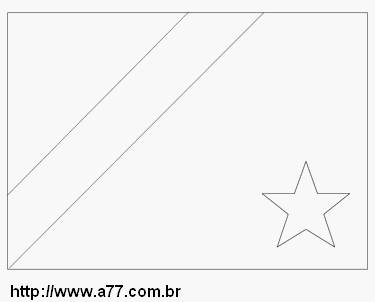 Bandeira do Mato Groso do Sul Para Colorir