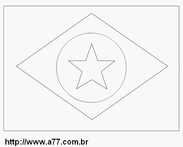 Bandeira do Mato Grosso Para Colorir