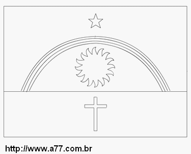 Bandeira de Pernambuco Para Colorir