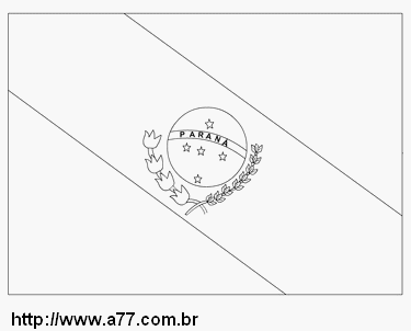Bandeira do Paraná Para Colorir