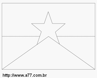 Bandeira de Rondônia Para Colorir