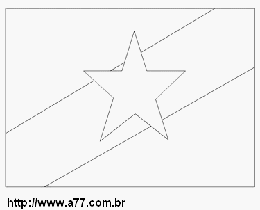 Bandeira de Roraima Para Colorir