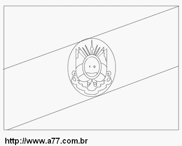 Bandeira do Rio Grande do Sul Para Colorir