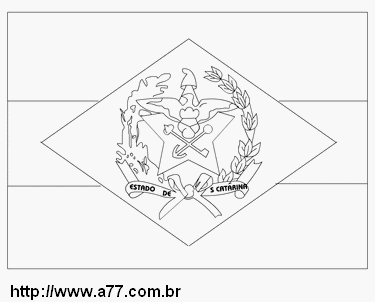 Bandeira de Santa Catarina Para Colorir