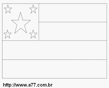 Bandeira de Sergipe Para Colorir