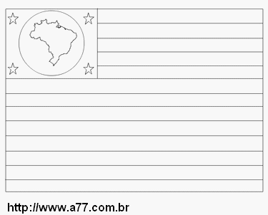 Bandeira de São Paulo Para Colorir