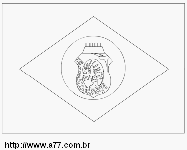 Bandeira do Ceará Para Colorir