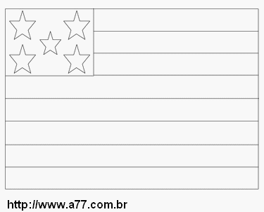 Bandeira de Goiás Para Colorir