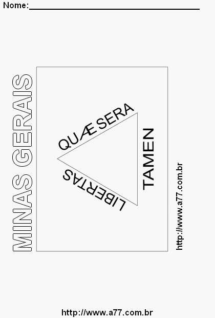 Bandeira de Minas Gerais Com o Nome do Estado em Letra Vazada