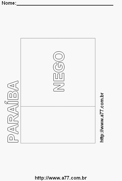 Bandeira da Paraíba Com o Nome do Estado em Letra Vazada