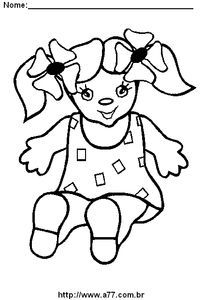Desenho de Boneca Para Colorir