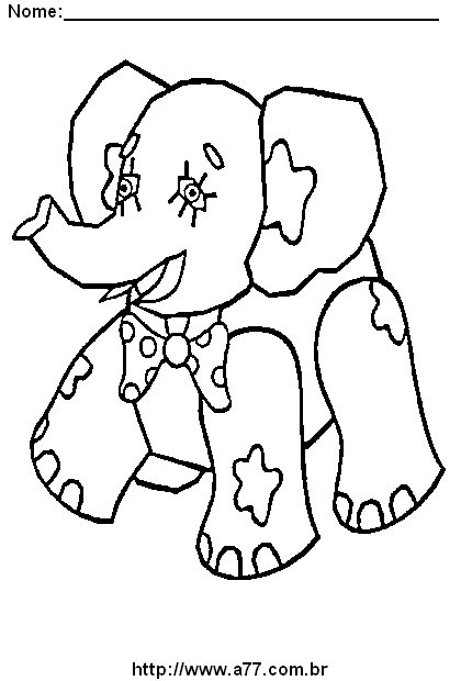 Desenho de Elefante Para Colorir