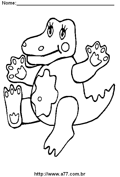 Desenho de Jacaré Para Colorir