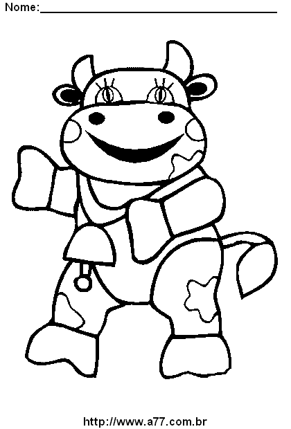 Desenho de Vaquinha Para Colorir