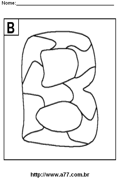 Desenho da Letra B Para Imprimir e Colorir