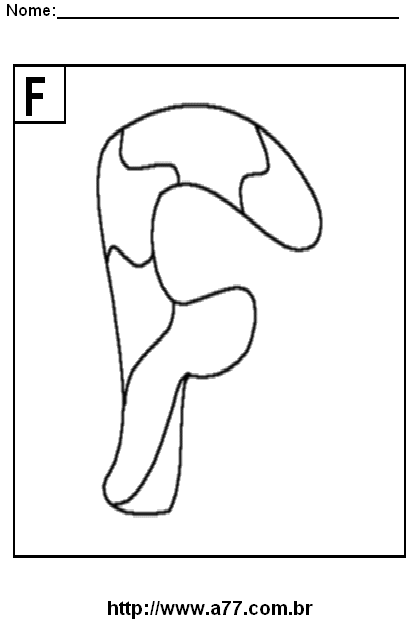 Desenho da Letra F Para Imprimir e Colorir
