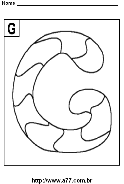 Desenho da Letra G Para Imprimir e Colorir