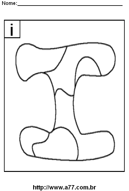 Desenho da Letra I Para Imprimir e Colorir