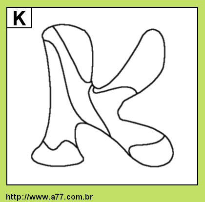 Letra K Para Colorir