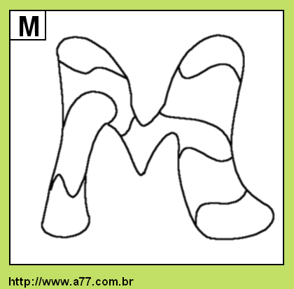 Letra M Para Colorir
