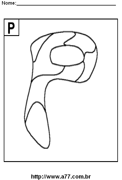Desenho da Letra P Para Imprimir e Colorir