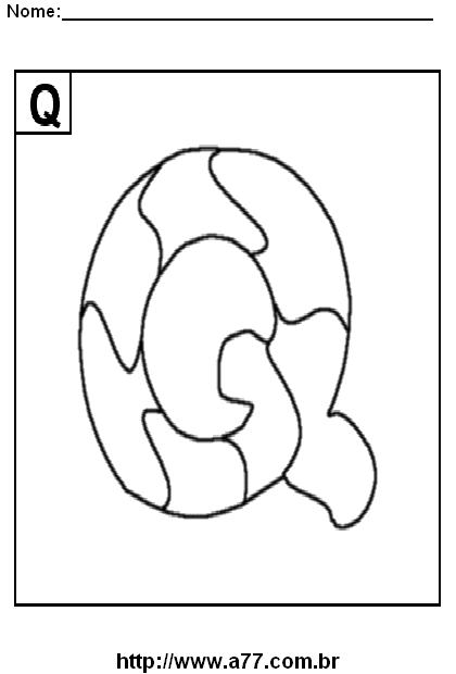 Desenho da Letra Q Para Imprimir e Colorir