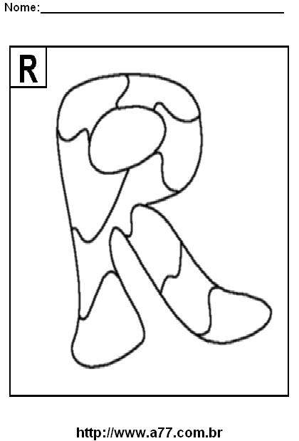 Desenho da Letra R Para Imprimir e Colorir