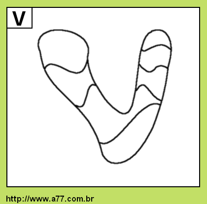 Letra V Para Colorir