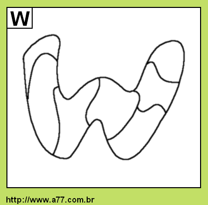 Letra W Para Colorir