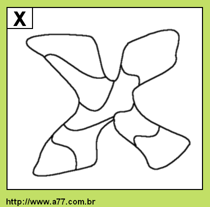 Letra X Para Colorir