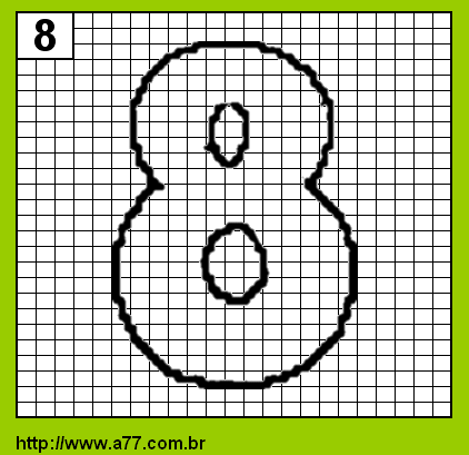 Número 8 Para Colorir