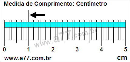 Régua Medindo 1 cm