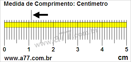 Régua Medindo 1,1 cm