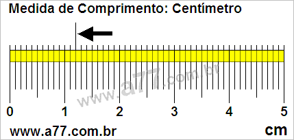 Régua Medindo 1,2 cm