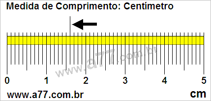 Régua Medindo 1,6 cm