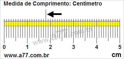 Régua Medindo 1,8 cm