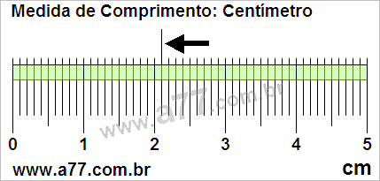Régua Medindo 2,1 cm