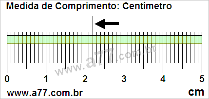 Régua Medindo 2,2 cm