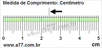 Régua Medindo 2,4 cm